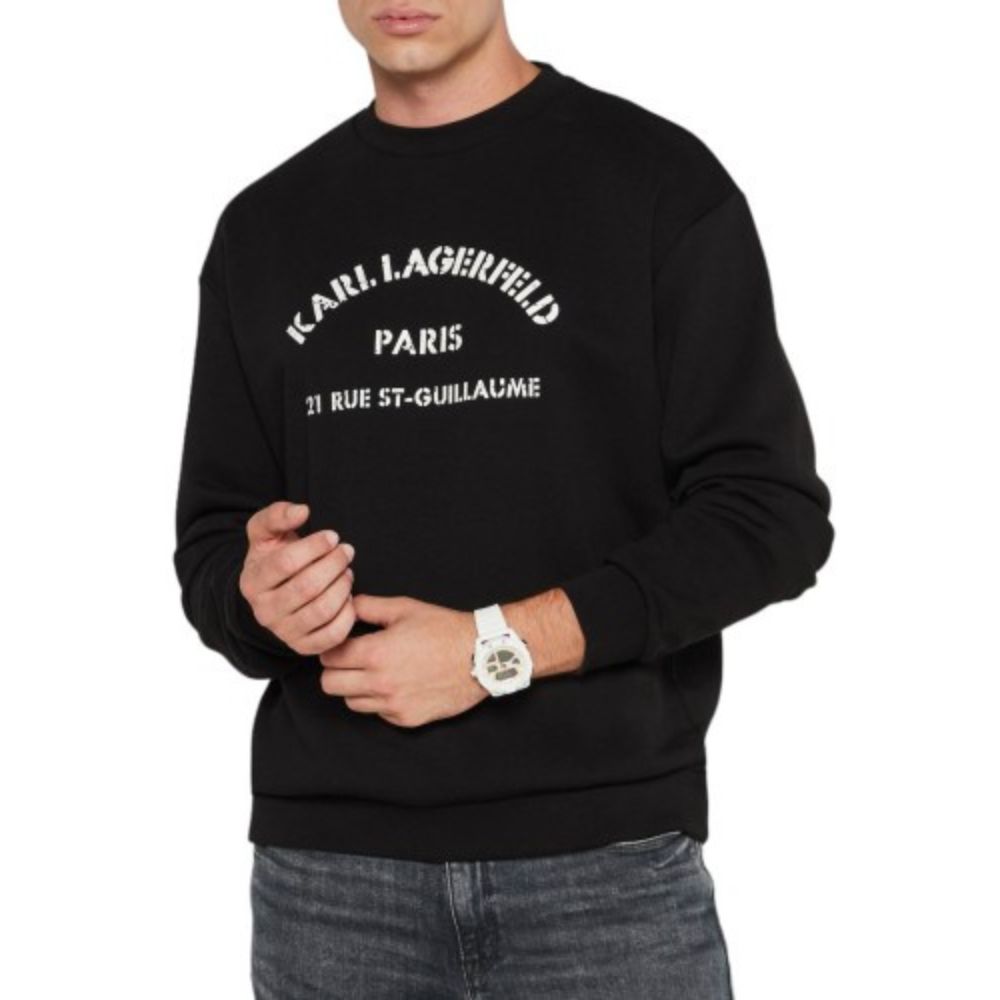 KARL LAGERFELD MEN SWEAT CREWNECK BLACK